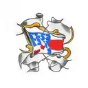 Haitian Flag  tattoo design idea