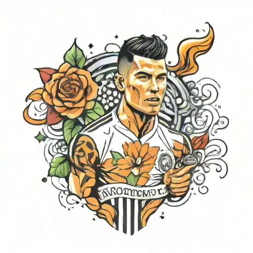 cr7 quote tattoo design idea
