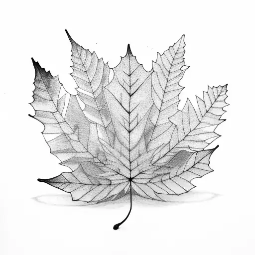 leaves and mystical tattoo design idea