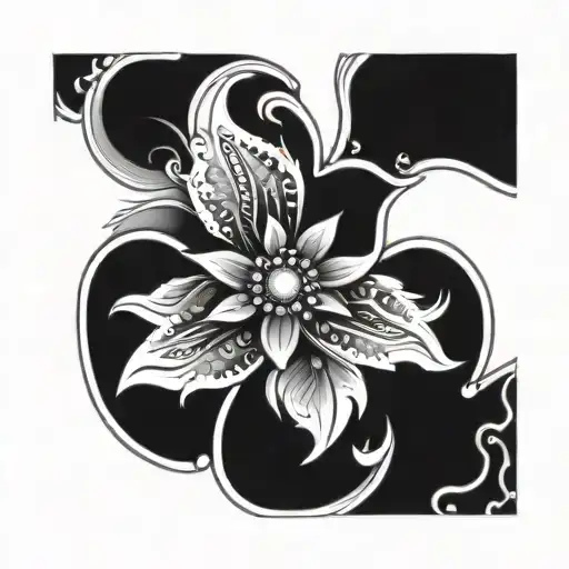Combine traditional Ojibwe floral patterns with beaded borders in a mandala tattoo design tattoo design idea
