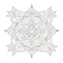 Combine traditional Ojibwe floral patterns with beaded borders in a mandala tattoo design tattoo design idea