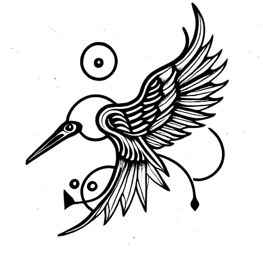 héron with Hecate  tattoo design idea