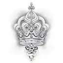 crown created from letter k and n tattoo design idea