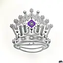 crown created from letter k and n tattoo design idea