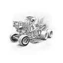 Sprint car tattoo design idea