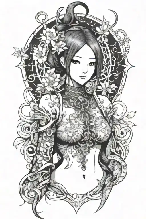 kaguya otsutsuki hentai art tattoo design idea