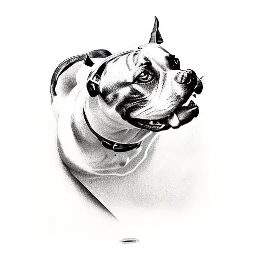 perro staffy tattoo design idea