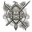 Parshuram tattoo design idea