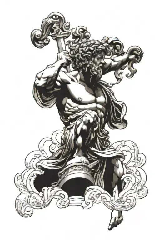 Apollo greek god tattoo design idea