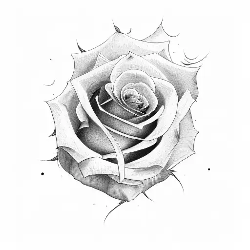 rose depression  tattoo design idea