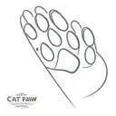 cat paw print tattoo design idea