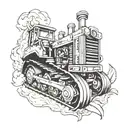 bulldozer inspired details tattoo design idea