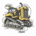 bulldozer inspired details tattoo design idea