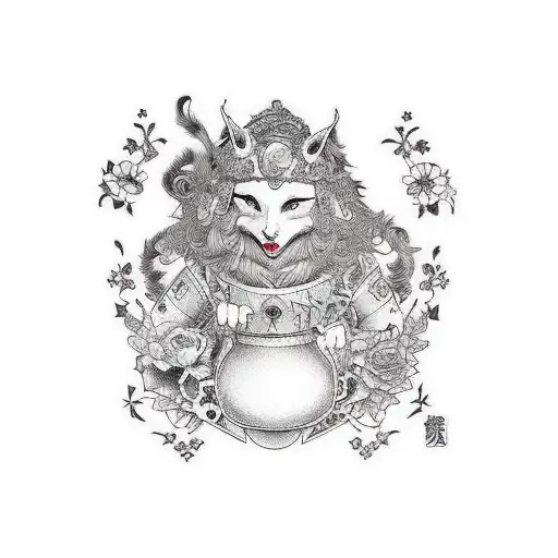 Alice in wonderland tattoo design idea