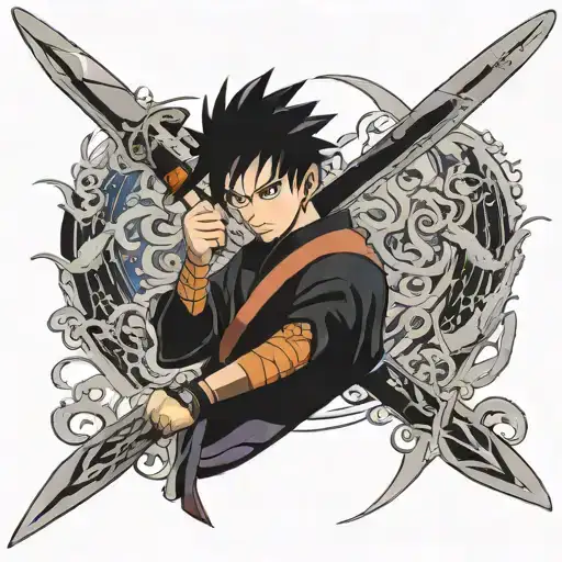 sur tous le bras avec des inspiration, naruto, seigneur des anneaux, sword art online, Harry Potter, les affranchies  tattoo design idea