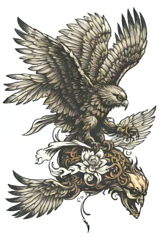 icarus falling from sky tattoo design idea