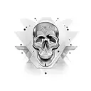 skull hand  tattoo design idea