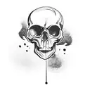 skull hand  tattoo design idea