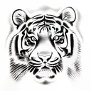 Full Body Tiger tattoo design idea