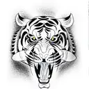 Full Body Tiger tattoo design idea