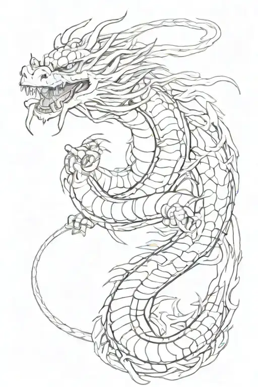 shenron dragon ball tattoo design idea