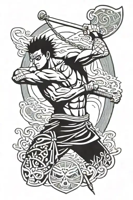 Zoro one piece, Seahawks, Mexico Flag, Wrestling, soccer tattoo design idea