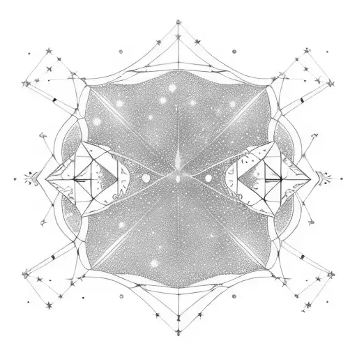 A constellation of Sagittarius formed by musical notes tattoo design idea