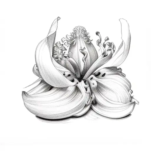 hyacinth flower tattoo design idea