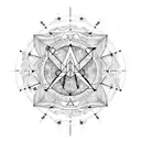 A constellation of Sagittarius formed by musical notes tattoo design idea