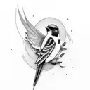 Swallow Bird tattoo design idea