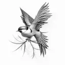 Swallow Bird tattoo design idea