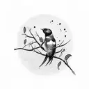 Swallow Bird tattoo design idea