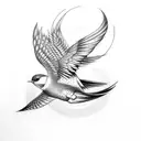 Swallow Bird tattoo design idea