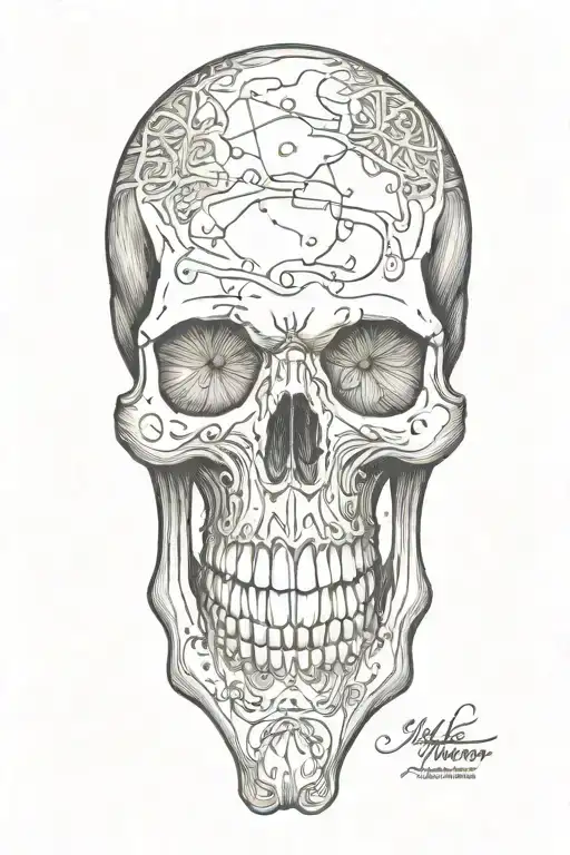Quote "memento Mori" skull and houeglass tattoo design idea