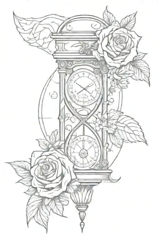 memento mori memento vivere calf tattoo with hourglass  tattoo design idea