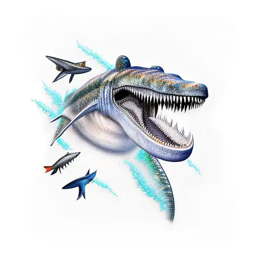 mosasaur  tattoo design idea