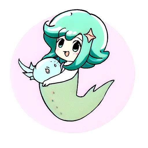 merman tattoo design idea