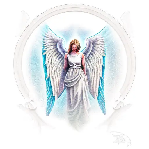 biblically accurate angel tattoo design idea