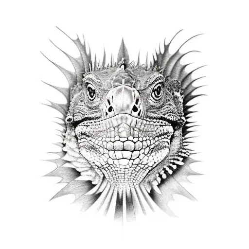 iguana tattoo design idea