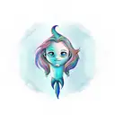 merman tattoo design idea