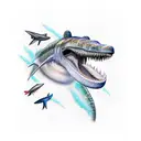 mosasaur  tattoo design idea