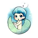 merman tattoo design idea