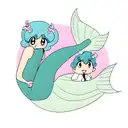 merman tattoo design idea