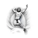 merman tattoo design idea