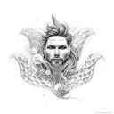 merman tattoo design idea