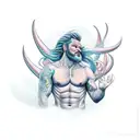 merman tattoo design idea