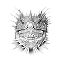 iguana tattoo design idea