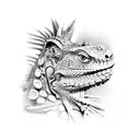 iguana tattoo design idea