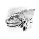 iguana tattoo design idea