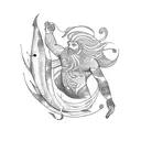 merman tattoo design idea